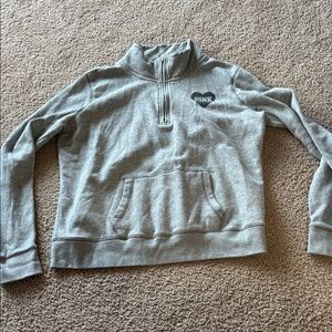 Victoria's Secret Gray Half-Zip Sweater